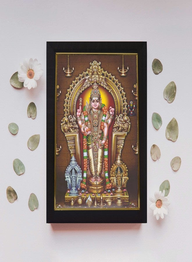 101Temples 101 Temples - Divinity Eternity Spirituality Lord Karthikeya Murugan Photo Frame for Pooja Room with Wall Hook, 1 Piece | 10” x 13”, Matt Finish - Image 2